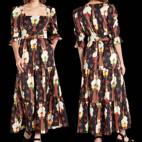 Modcloth Hutch Let's Go Boho Maxi Dress Size 6 - Picture 6 of 10